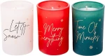 Makeup Revolution Набор Festive Mini Scented Candle Trio (candle/3x40g) - фото N2
