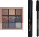 Makeup Revolution Smokey Eyes Set (mascara/8ml + palette/8,1g + pencil/1,15g) Набір - фото N2