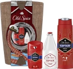 OLD SPICE Набор Captain Wooden Barrel (deo/50g + sh/gel/250ml + ash/lot/100ml + bag)