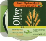 Madis Маска для сухого волосся з пшеницею та олією оливи HerbOlive Hydro Hair Mask Olive Oil & Wheat - фото N2