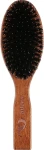 Gorgol Гребінець для волосся із зубцями зі щетини кабана та нейлону, 10 рядків, плоский