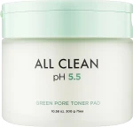 Heimish Очищувальні тонер-педи для обличчя All Clean pH 5.5 Green Pore Toner Pad