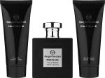 Sergio Tacchini Pure Black Набор (edt/100ml + ash/balm/100ml + sh/gel/100ml) - фото N2