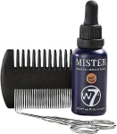 W7 Набір This Beard is Taken Gift Set (bread/oil/30ml + scissors/1pcs + beard/comb/1pcs) - фото N2