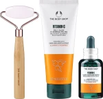 The Body Shop Набор Glow & Peace Vitamin C Skincare Gift Christmas Gift Set (gel/100ml + ser/30ml + massager/1pc) - фото N2