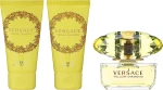 Versace Yellow Diamond Набор (sh/gel/50ml + b/lot/50ml + edt/50ml) - фото N2