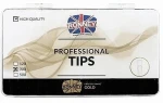 Ronney Professional Типси для нігтів, мигдаль, кремові, 300 шт. Tips - фото N2