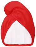 Glov Двухстороннее атласное полотенце для волос, красное Double-Sided Satin Hair Towel Wrap Red