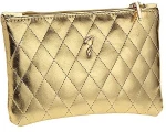 Janeke Косметичка стьобана середня, золотиста Golden Quilted Pouch