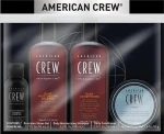 American Crew Набір Grooming Travel Kit (shm/100ml + cond/100ml + shave/gel/50ml + fiber/50g)