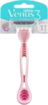 Gillette Одноразовый бритвенный станок, розовый Venus 3 Colors