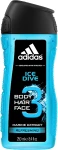 Adidas Ice Dive Ice Dive Hair & Body Shower Gel - фото N2