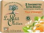 Le Petit Olivier Мыло экстранежное, с экстрактом цветка апельсина 2 extra mild soap bars-Orange blossom - фото N2