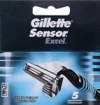 Gillette Сменные кассеты для бритья, 5 шт. Sensor Excel