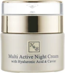 Health And Beauty Мультиактивный ночной крем для лица с гиалуроновой кислотой Multi Active Night Cream - фото N3