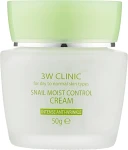 Зволожуючий крем для обличчя з равликовим муцином - 3W Clinic Snail Moist Control Cream, 50 мл