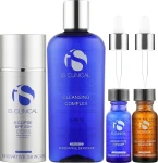 IS CLINICAL Набор от покраснений Pure Calm Collection (clean/gel/180ml + serum/15ml + serum/15ml + sun/cr/100g) - фото N2