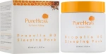 Нічна зволожувальна маска для обличчя з екстрактом прополісу - PureHeal's Propolis 80 Sleeping Mask, 100 мл