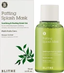Blithe Сплэш-маска для восстановления кожи "Зеленый чай" Patting Splash Mask Soothing Green Tea - фото N5
