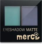 Merci Eyeshadow Matte Матові тіні для повік, подвійні - фото N2