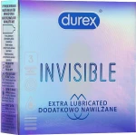 Durex Презервативы дополнительно увлажненые, ультратонкие, 3шт Invisible - фото N4