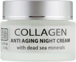 Dead Sea Collection Ночной крем против старения с коллагеном и минералами Мертвого моря Anti Aging Formula Collagen Night Cream - фото N2