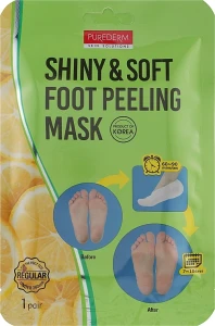 Purederm Носочки педикюрные для пилинга Shiny & Soft Foot Peeling Mask