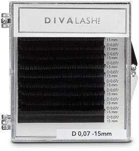 Divalashpro Ресницы для наращивания D 0.07 (15мм), 10линий