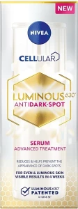 Nivea Сыворотка для лица против пигментации Luminous 630 Serum
