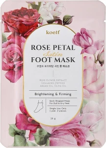 PETITFEE & KOELF Зміцнювальна маска-шкарпетки для ніг Petitfee&Koelf Rose Petal Satin Foot Mask