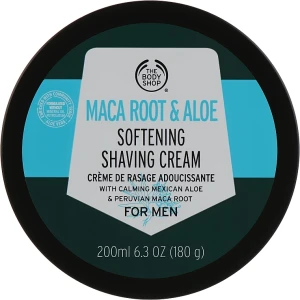 The Body Shop Крем для гоління "Корінь макі й алое" Maca Root & Aloe Softening Shaving Cream For Men