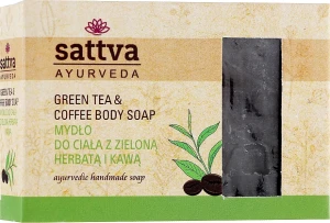 Sattva Мыло для тела Ayurveda Green Tea & Coffee Body Soap