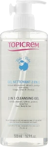 Topicrem Гель очищуючий 2 в 1 для тіла Soins Bebe Bio Gel Nettoyant