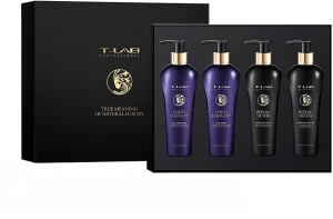 T-LAB Professional Подарунковий набір Royal Detox Coco Therapy Love Set (wash/300ml + cr/300ml + shmp/300ml + mask/300ml)