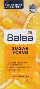 Balea Цукровий скраб для обличчя з вітаміном С Sugar Scrub