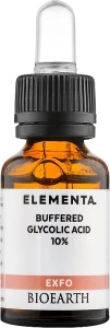 Bioearth Сыворотка для лица "Гликолевая кислота 10%" Elementa Exfo Buffered Glycolic Acid 10%