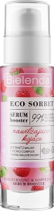 Сироватка-бустер для обличчя з екстрактом малини - Bielenda Eco Sorbet Moisturizing & Soothing Serum Booster, 30 мл