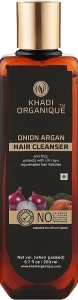 Khadi Organique Натуральный аюрведический шампунь от выпадения и для роста волос "Красный лук и аргановое масло" без сульфатов Onion Argan Hair Cleanser