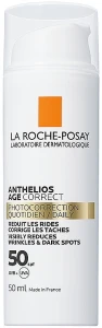 La Roche-Posay Антивозрастное солнцезащитное средство для лица против морщин и пигментации, SPF50 Anthelios Age Correct SPF50