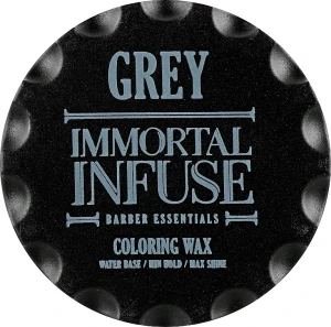 Immortal Серый цветной воск для волос Infuse Grey Coloring Wax