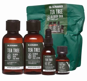 Mr.Scrubber Набор для лица Tea Tree Skin Treatment (gel/125ml + lot/125ml + cr/55ml + oil/15ml + bag)