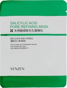 Venzen Тканевая маска для проблемной кожи с салициловой кислотой Salicylic Acid Pore Refining Mask