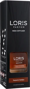 Loris Parfum Аромадифузор "Кориця і ваніль" Reed Diffuser Cinnamon & Vanilla