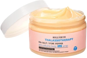 Hollyskin Розігрівальне антицелюлітне обгортання для тіла з морською сіллю й екстрактом рожевого перцю Thalassotherapy Sea Salt Pink Pepper Anti-cellulite Body Hot Wrap