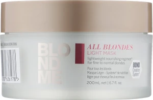 Schwarzkopf Professional Маска для тонких волос всех типов Blondme All Blondes Light Mask