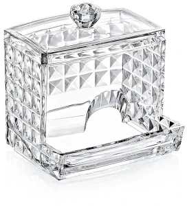 BoxUp Контейнер под ватные палочки "Diamond" 8,5x10x7 см, прозрачный, пластик