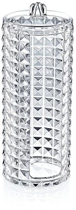 BoxUp Цилиндр большой под ватные диски "Diamond" 6x17 см, прозрачный, пластик