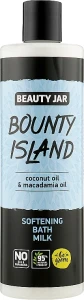 Beauty Jar Смягчающая молочная пена для ванны с маслом кокоса и маслом макадамии Bounty Island Softening Bath Milk
