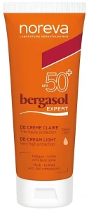 Noreva Laboratoires Bergasol Expert BB Cream Light SPF50+ BB-крем для обличчя SPF50 +
