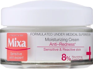 Mixa Зволожувальний і живильний крем для чутливої шкіри обличчя Anti-Redness Moisturizing Cream 8% Nourishing Cold Cream